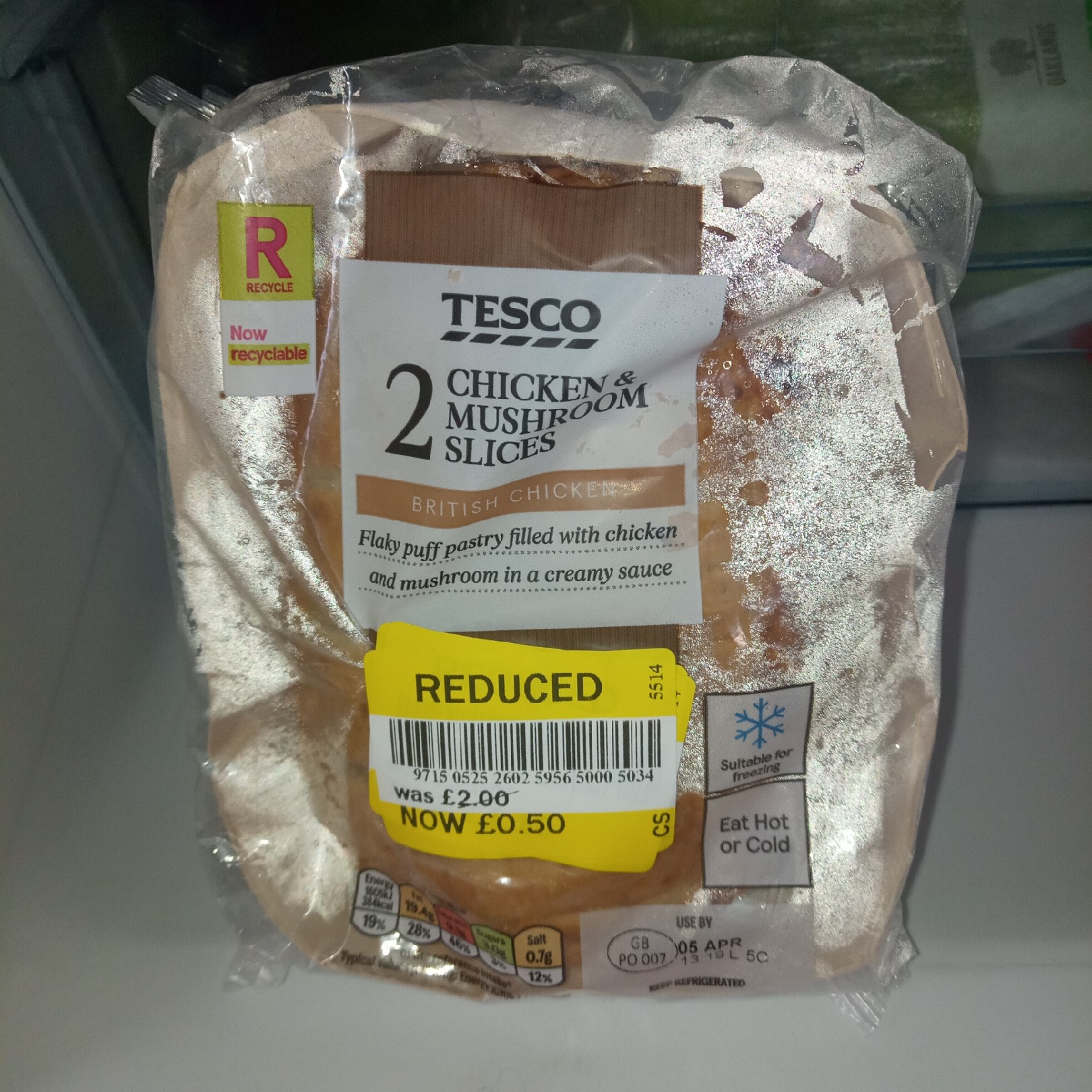 Supersupergirl's Food Reviews Tesco Chicken and Mushroom Slice review