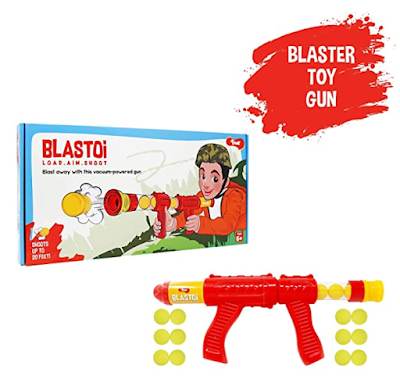 Toiing Blastoi Super Fun Exciting Joyful Air Popper Toy Gun with 12 Soft Foam Bullets