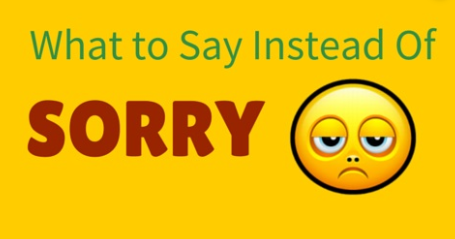 Don't say I am sorry again