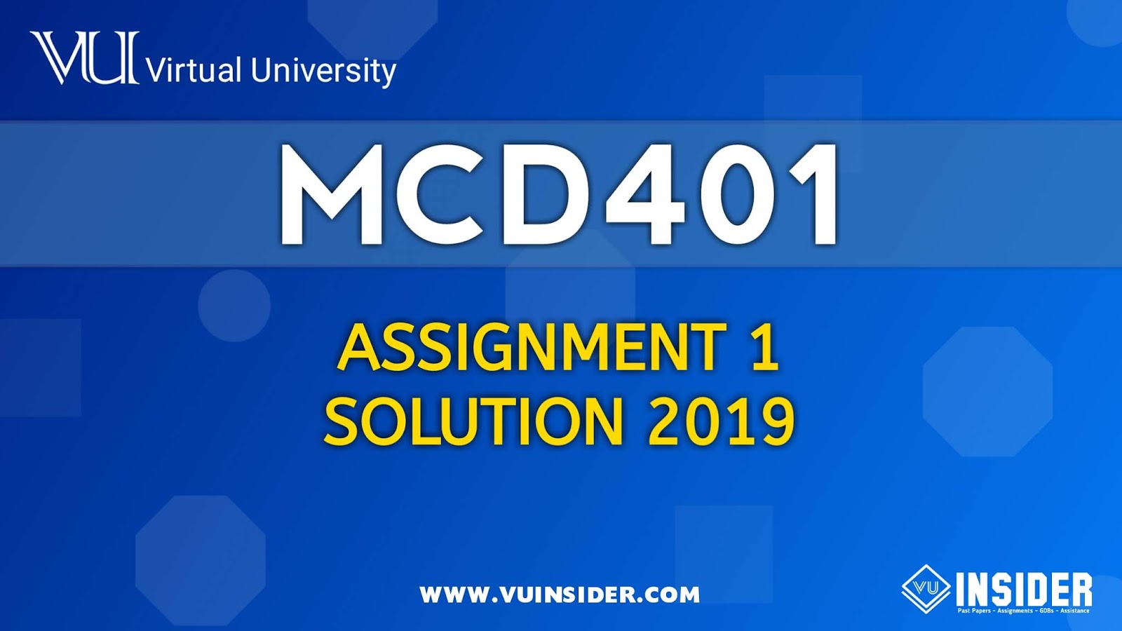 Mgt501 assignment 1 solution fall 2019 picture