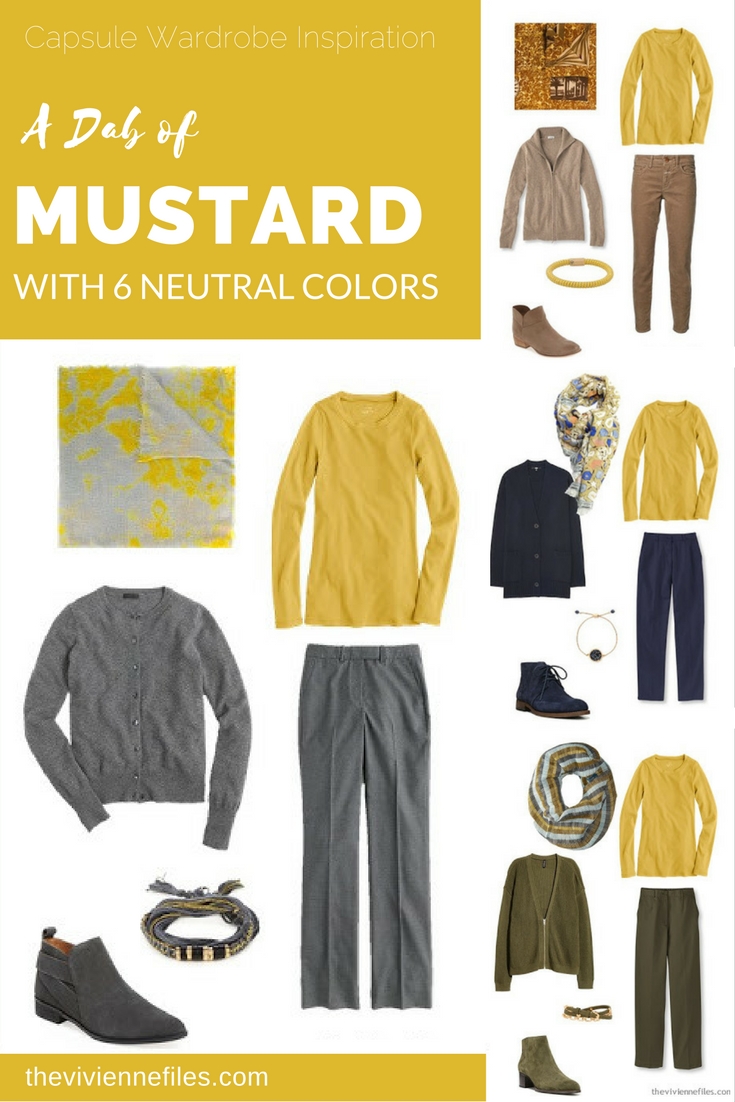Capsule Wardrobe Color Palette - A Dab of Mustard, with 6 Neutral Colors | The Vivienne Files