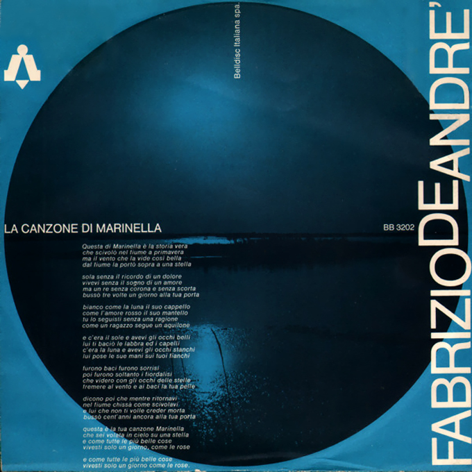 i 45 giri Fabrizio De André, La canzone di Marinella i 45 giri Fabrizio De André, La canzone di Marinella