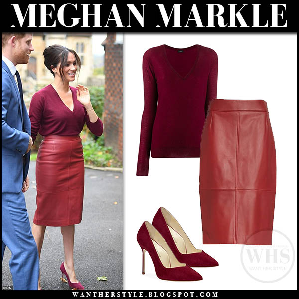 meghan markle leather skirt
