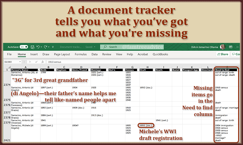 In 12 years, I haven't regretted this document tracker for a minute.