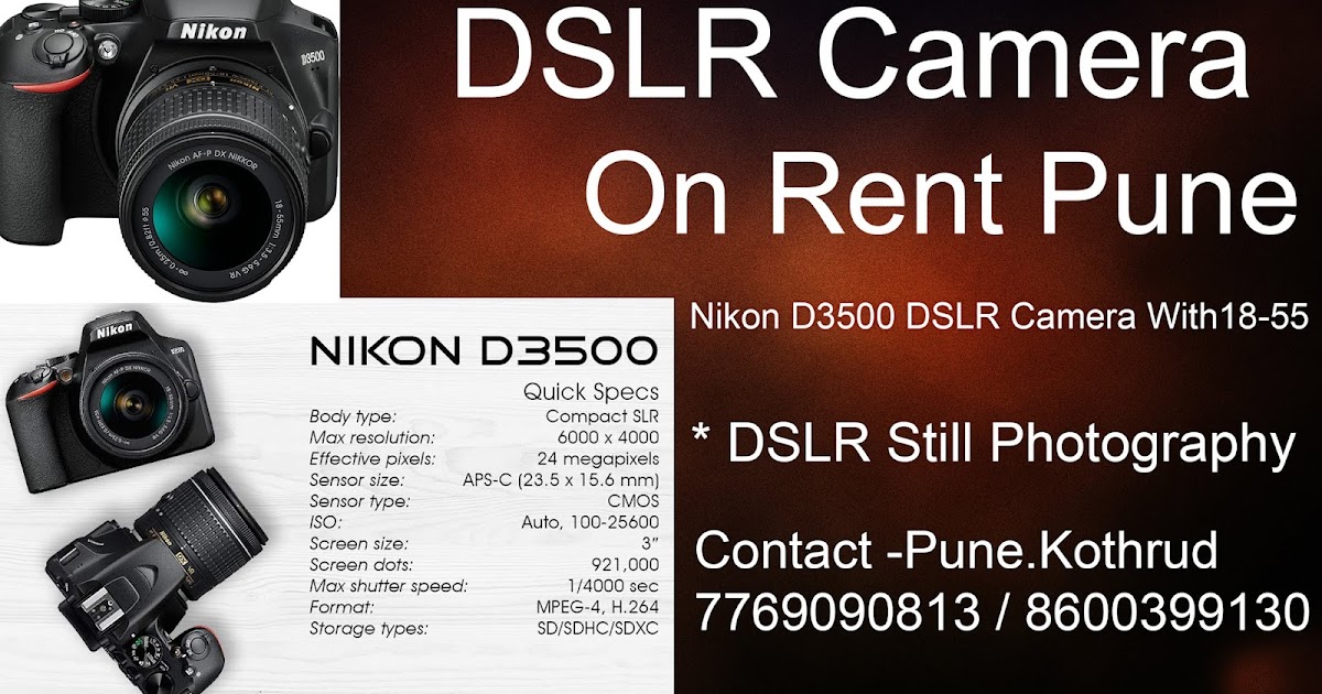 dslr camera on rent pune near me