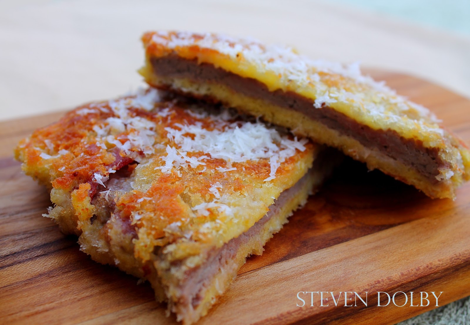 Rustic Escalope of Beef with a Mediterranean Salad by Steven Dolby
