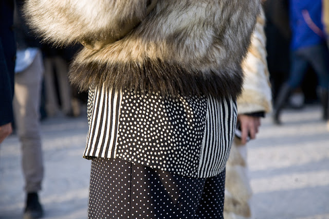 fur and dots street style