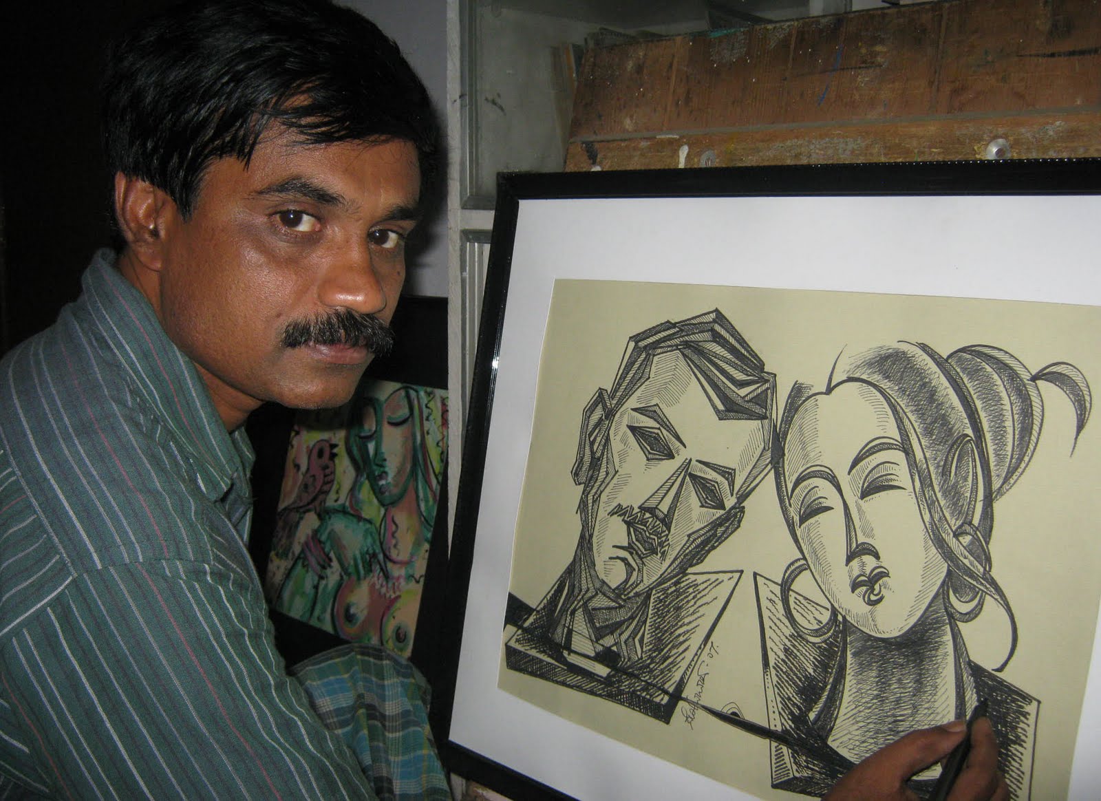 Odyssey on a pen: Multifaceted artist: This man become artist, when he Odyssey on a pen: Multifaceted artist: This man become artist, when he