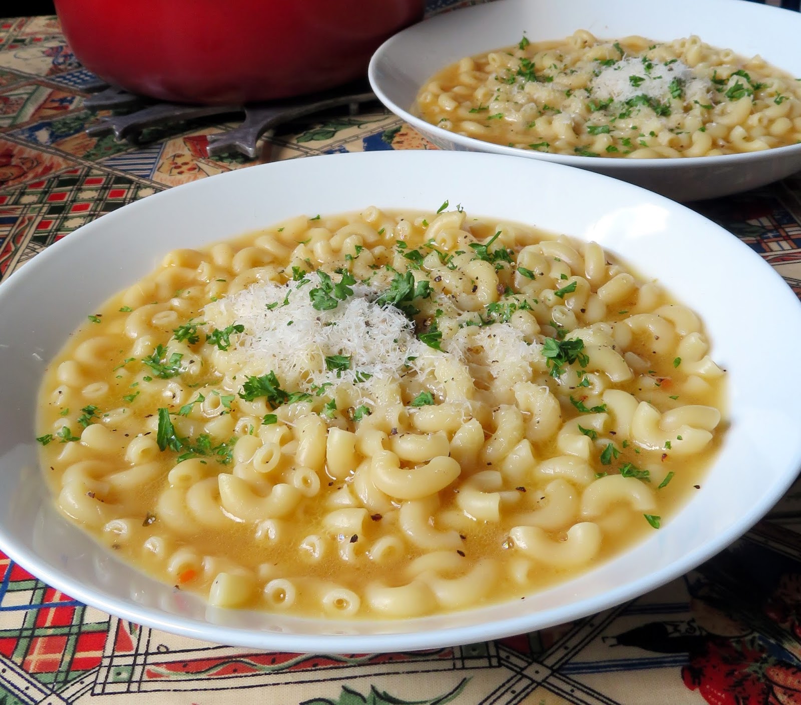 A Simple Pasta with Chicken Broth, Butter & Cheese | The English Kitchen