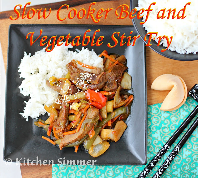 Kitchen Simmer Slow Cooker Beef and Vegetable Stir Fry