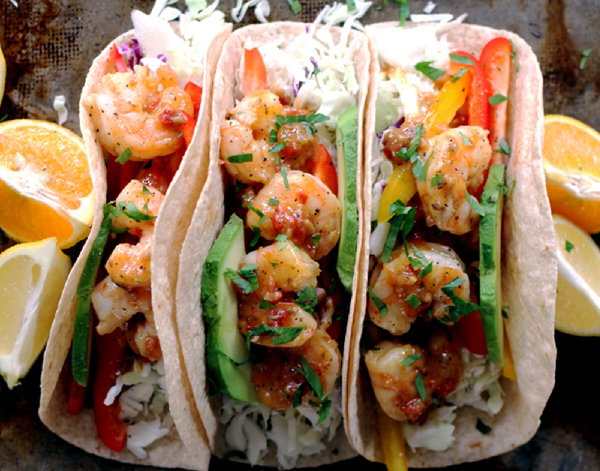 Tacos de Camarones con Salsa Cítrica de Romero Mil Recetas de Cocina