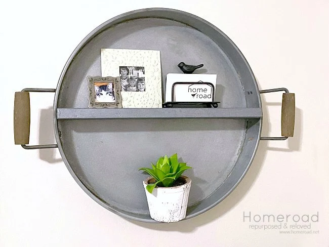 DIY Galvanized Steel Farmhouse Wall Shelf 