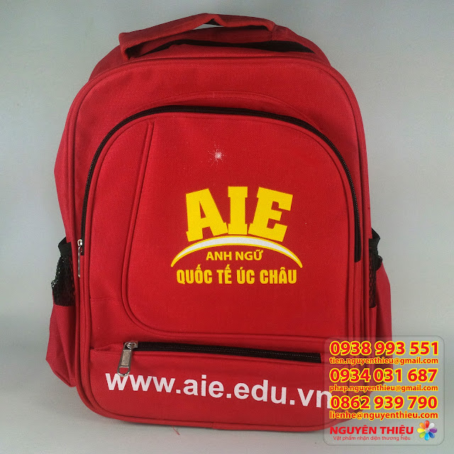 Xuong May balo trung tam tieng anh cung cap balo qua tang hoc vien trung tam tieng anh gia re