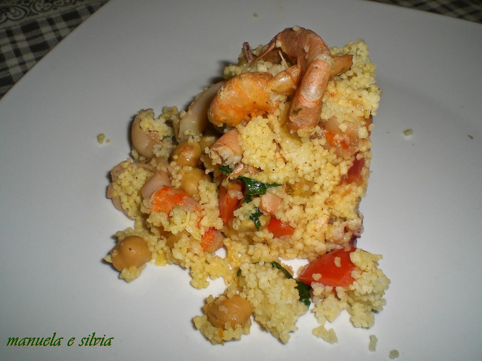 cous cous di molluschi e ceci profumato alla menta e limone