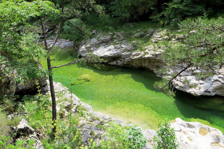 Pozze Smeraldine e Lago del Ciul da Tramonti di Sopra Montagna di Viaggi