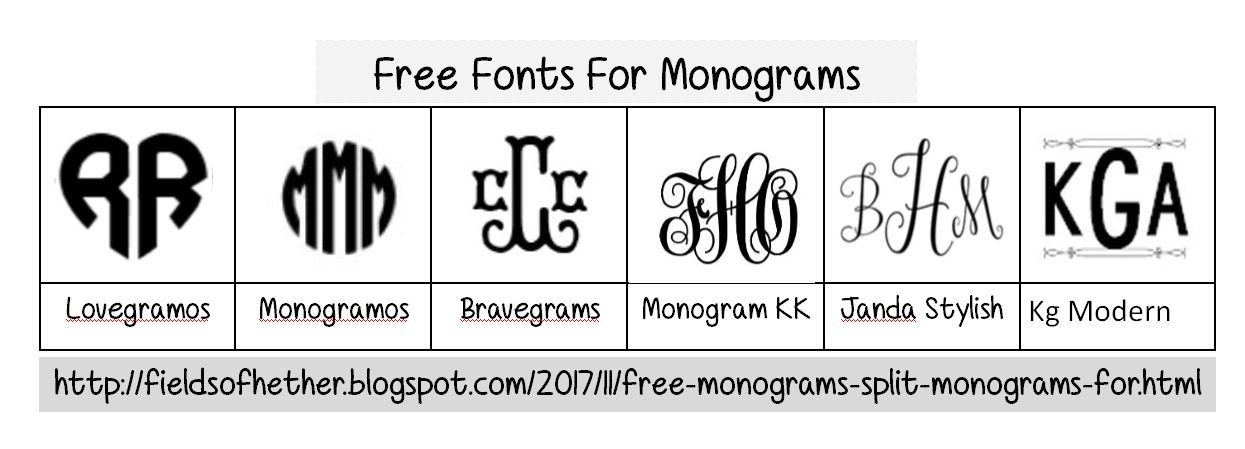 Free Monograms for Cricut Design Space