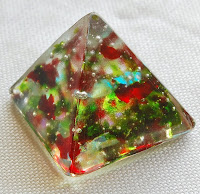 Fused glass pyramid paperweight