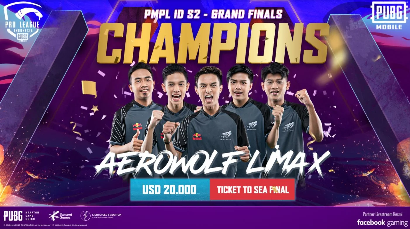 Aerowolf Limax Juarai PUBG Mobile Pro League Indonesia Season 2