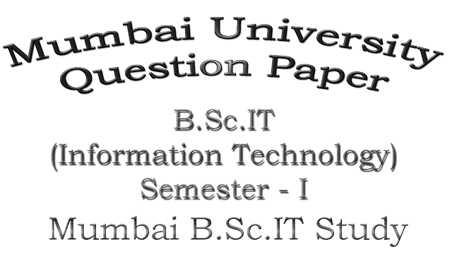B.Sc.IT: Semester – I (Question Paper) [Mumbai University]