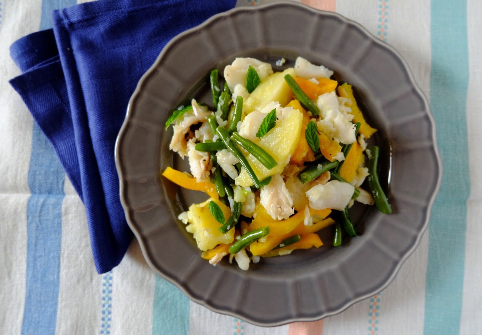 INSALATA DI MERLUZZO AL VAPORE