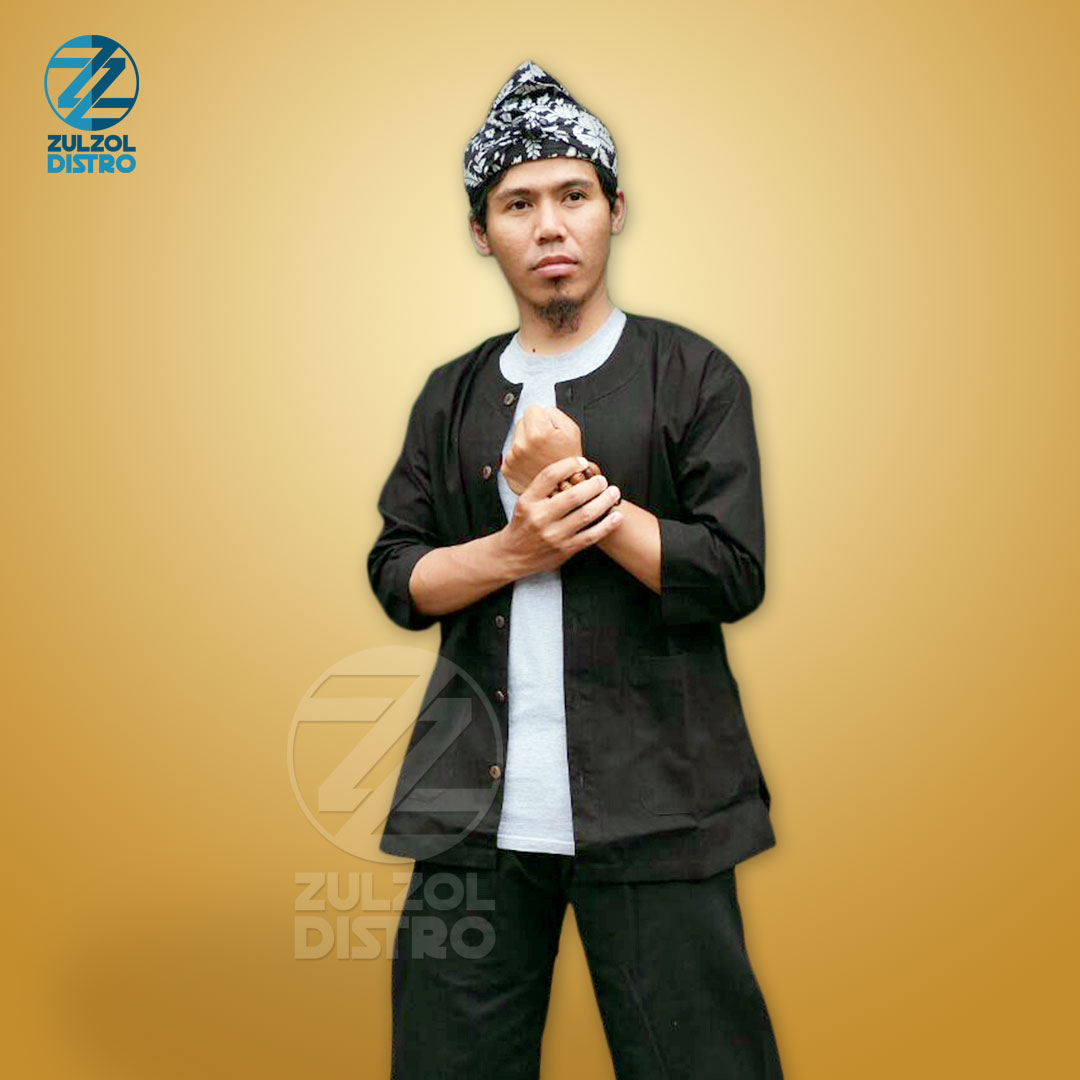Pangsi Hitam Tanpa Kerah PG1 - Zulzol Distro - Iket Sunda Praktis