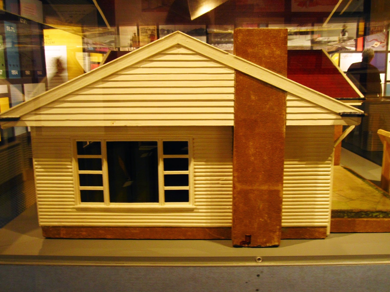 Side view of the model 'St Ives' house in the exhibition 'Dream Home Small Home'