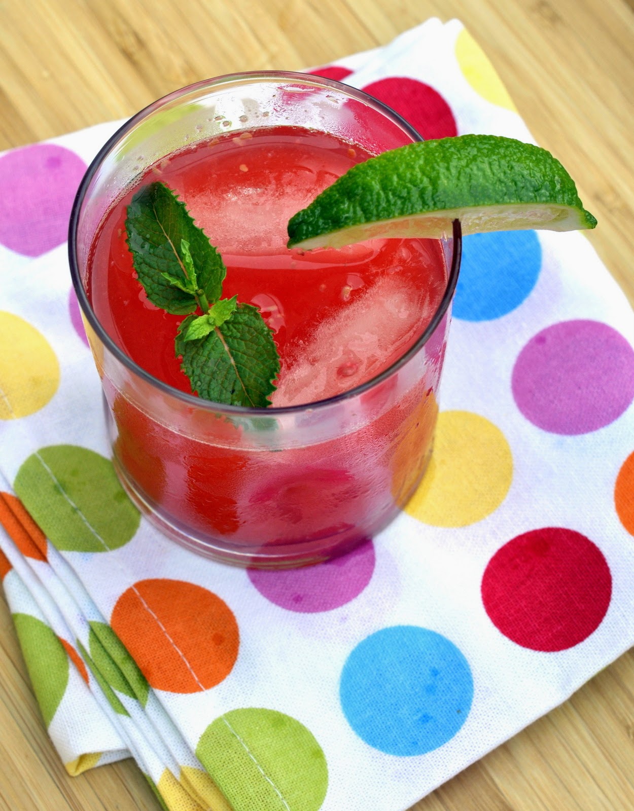 Raspberry Lime Spritzer | Taste As You Go