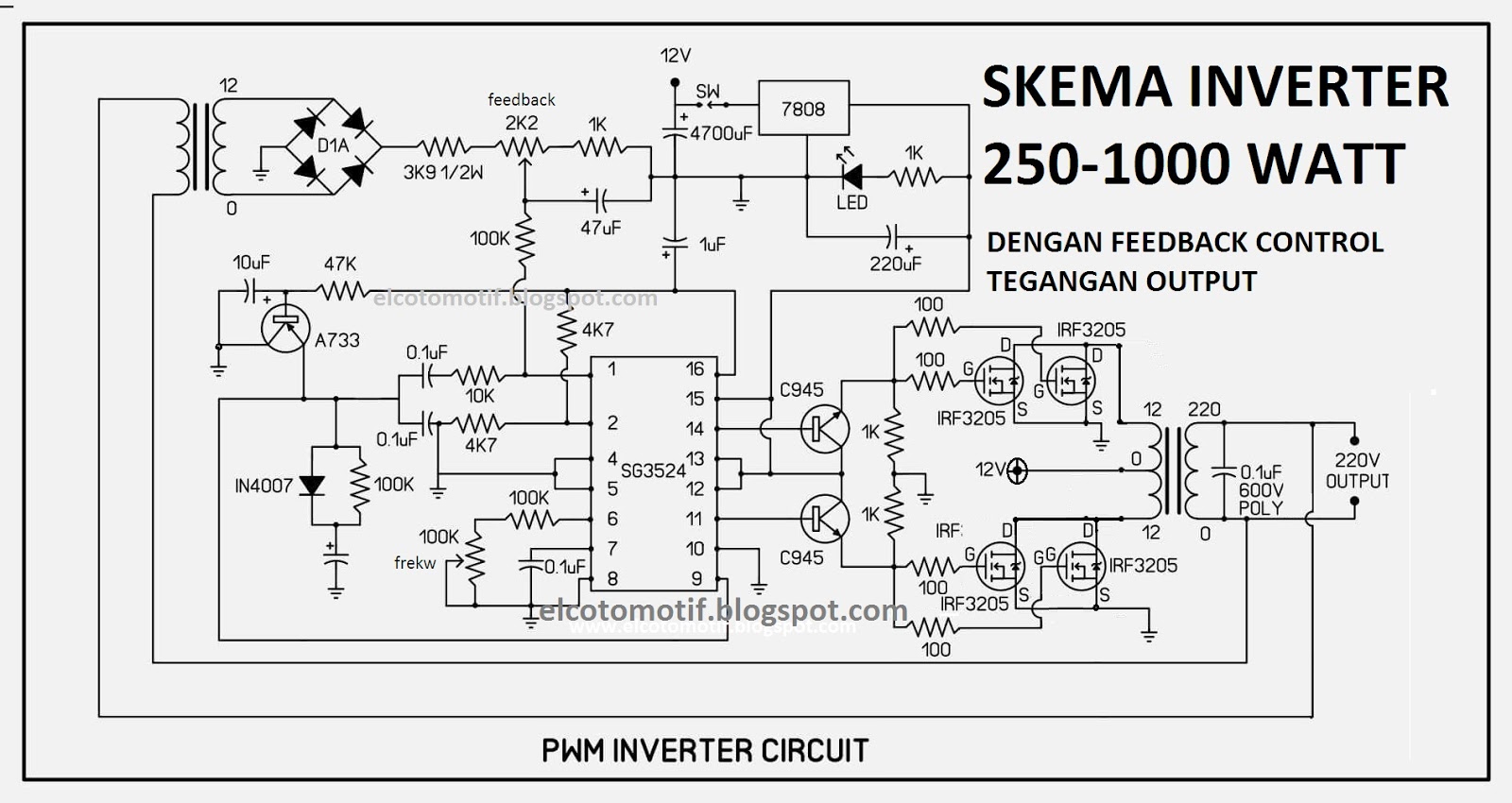 Elektronika Dan Otomotif Skema inverter sg3524