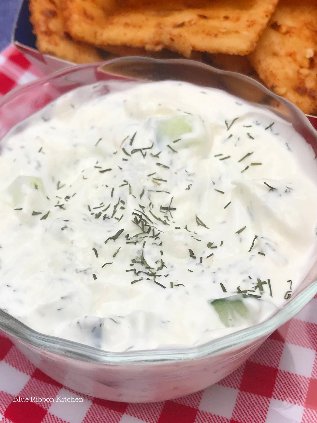Blue Ribbon Kitchen Fire Crackers and Creamy Cool Cucumber Dip