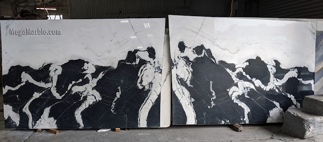 Panda White Marble Slabs Bookmatch