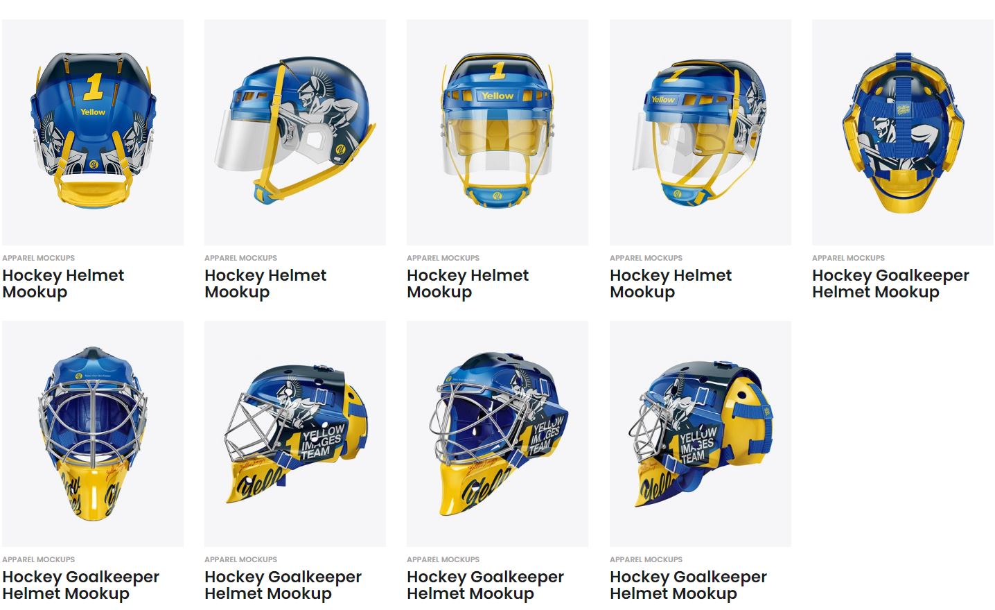 Hockey Goalie Mask Mockup Templates – Sports Templates