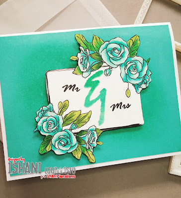 Quillish, guest designer, Monochromatic card, Coffee and Roses Digital Stamps - Set of 10 + Bonus Printable Tags, You & Me - Dee's Artsy Impressions , STAMPlorations digital stamps , STAMPlorations digital stamps cards, STAMPlorations digital stamps floral frame, STAMPlorations digital stamps tags