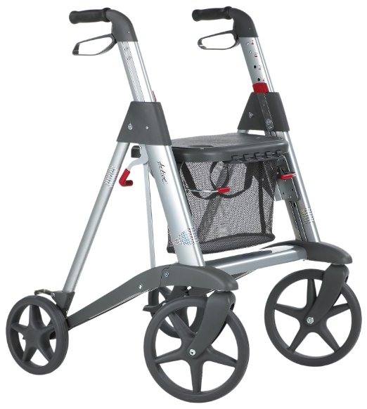 FourWheel Rolling Walkers with Seat and Basket