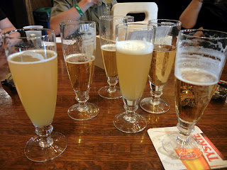 Free beer samples on the Miller Brewery tour in Milwaukee, Wisconsin