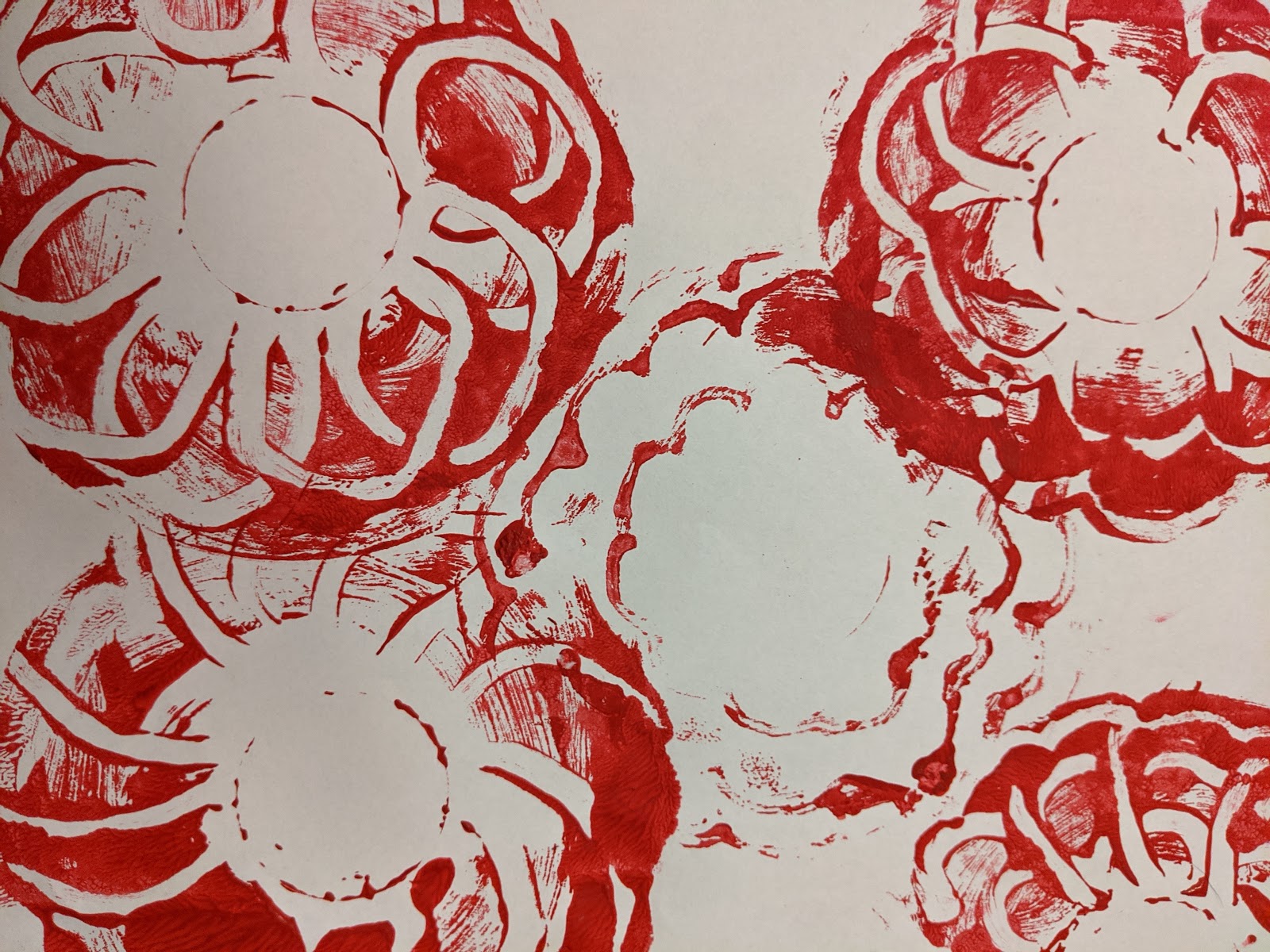 My View of the Honeypot Flower Prints With CDs/Printmaking with Old CD's