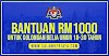 RASMI : Bantuan RM1,000 Untuk Golongan Belia Umur 18-30 Tahun 2021