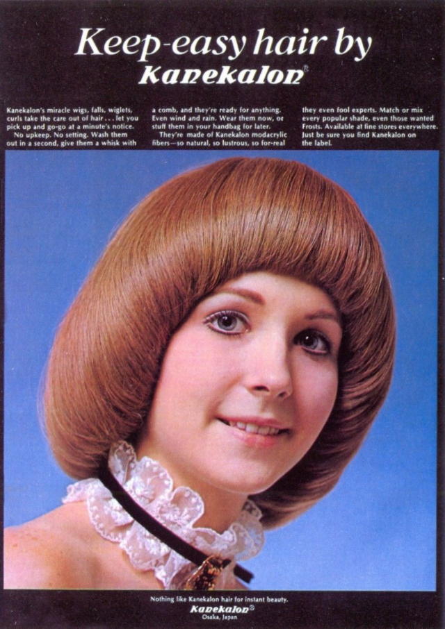 Kanekalon Wig Ads the 1970s ~ Vintage Everyday