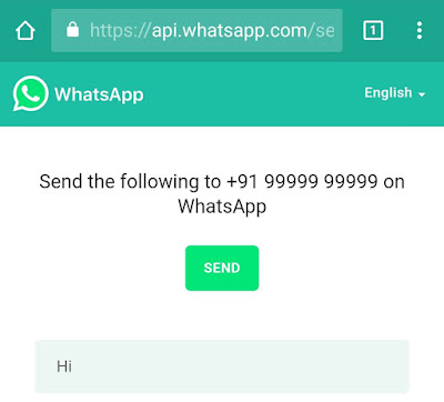Manually send messsage on WhatsApp using API
