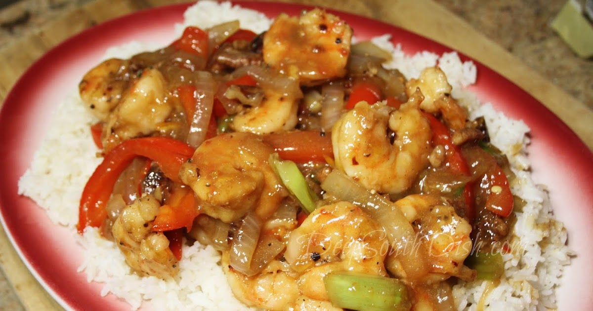 Deep South Dish Spicy Orange Pecan Shrimp Stir Fry