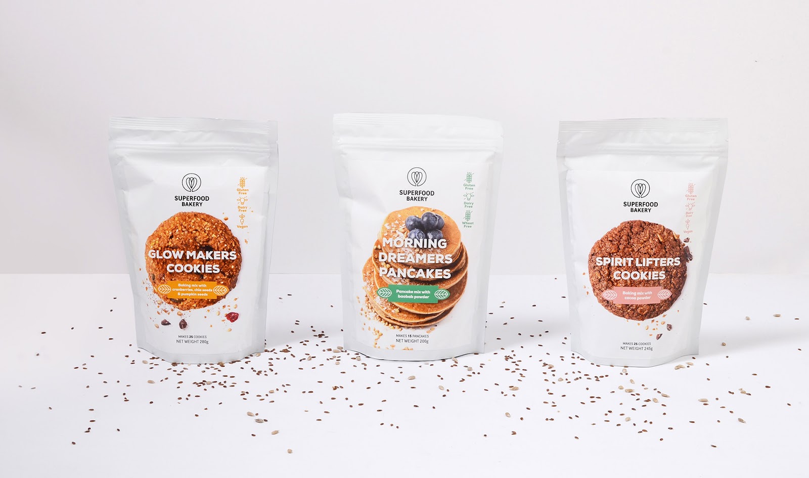 Superfood Bakery Natural Baking Mixes on Packaging of the World