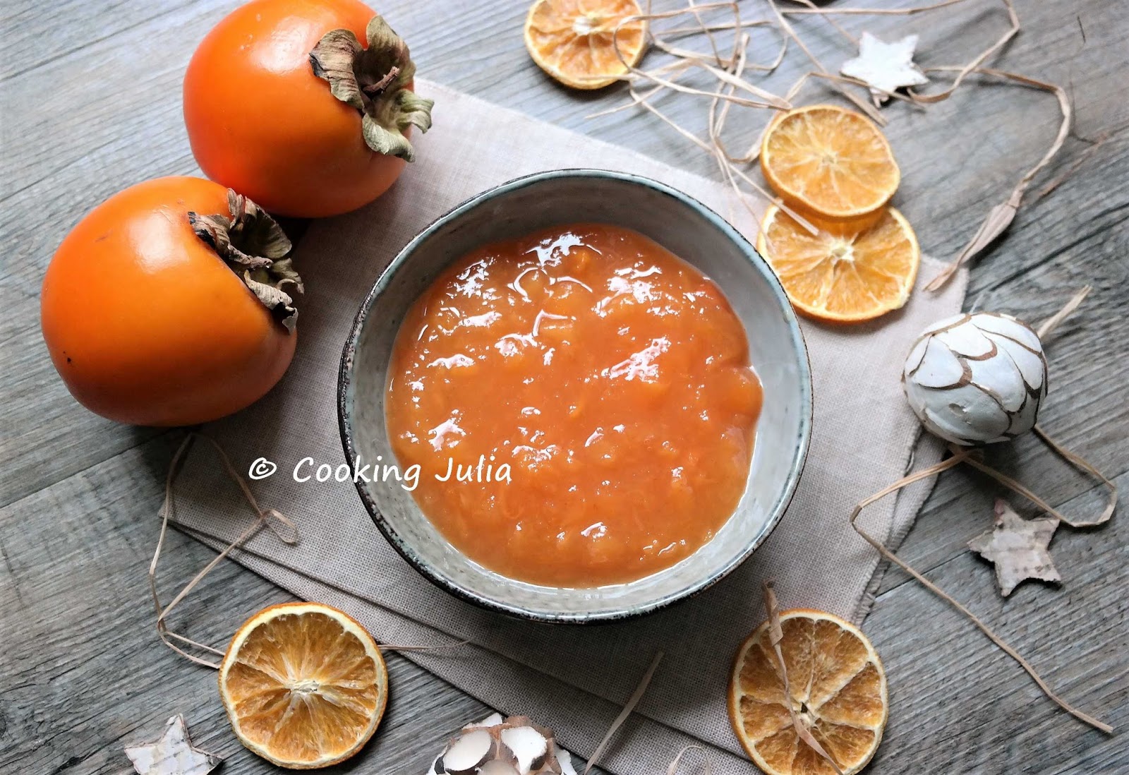 COOKING JULIA CONFITURE DE KAKIS À L'ORANGE