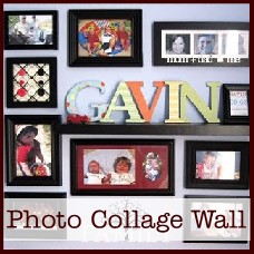 diy photo collage wall