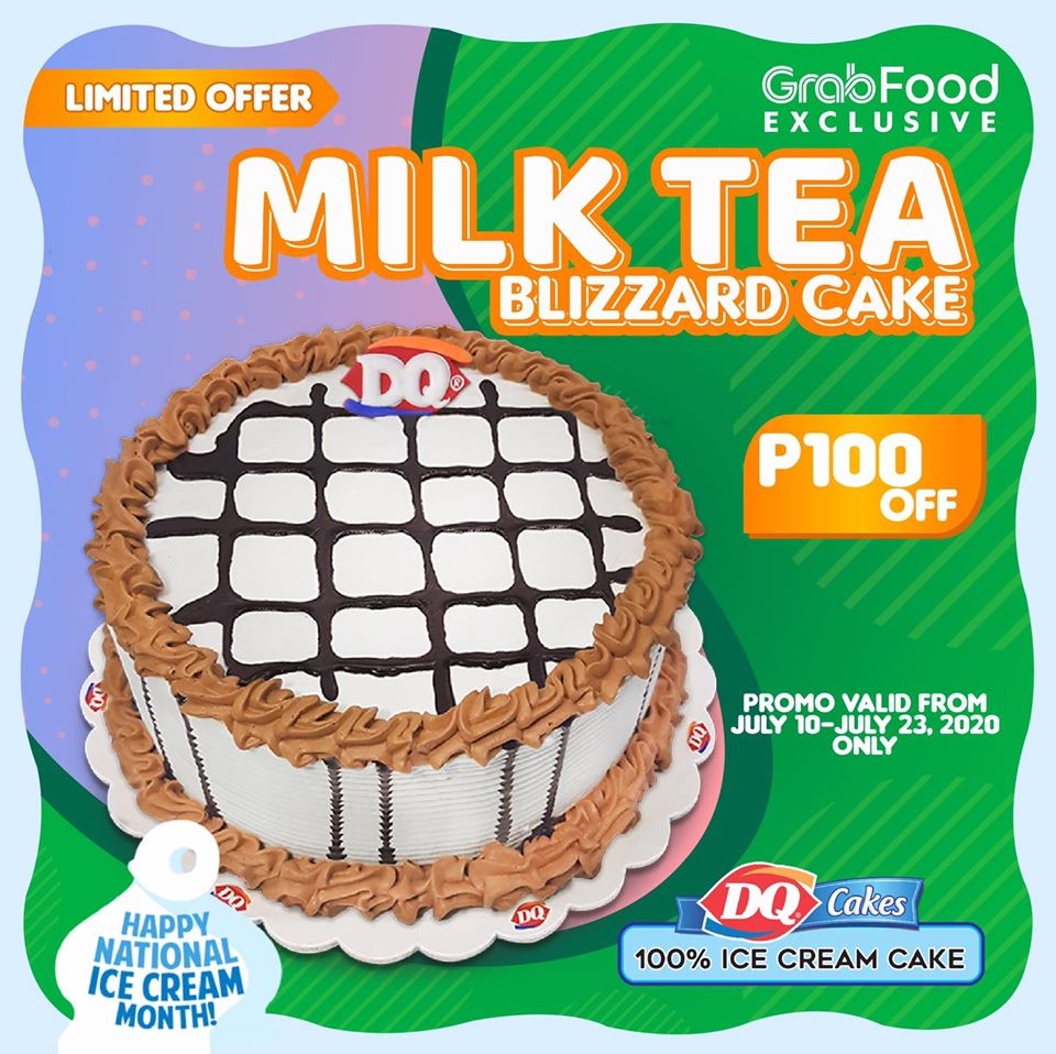 Dairy Queen Milk Tea Blizzard Cake Promo July 2020