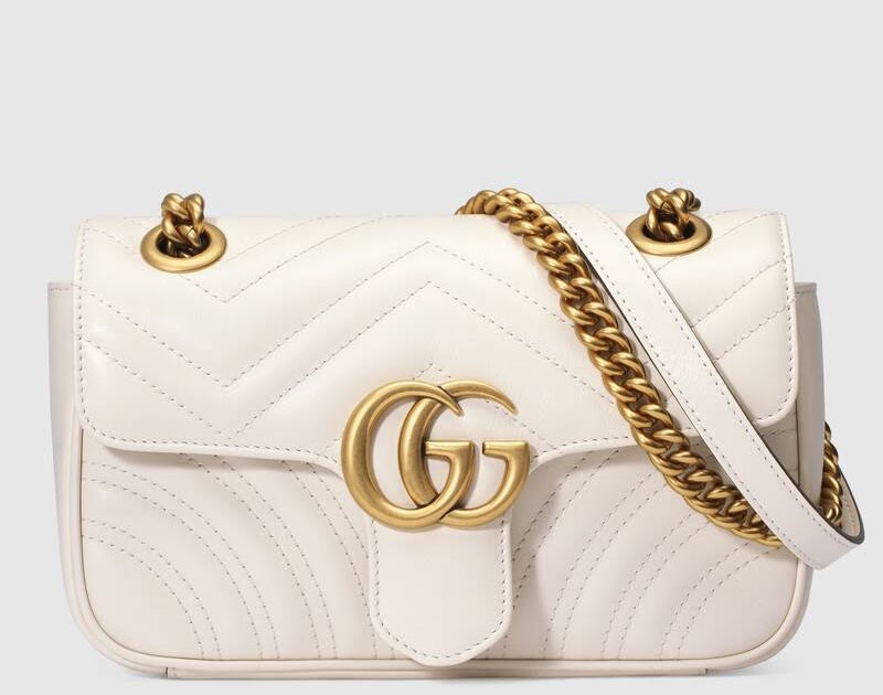 From Gucci Cruise 2018, new GG Marmont top handle bags feature a