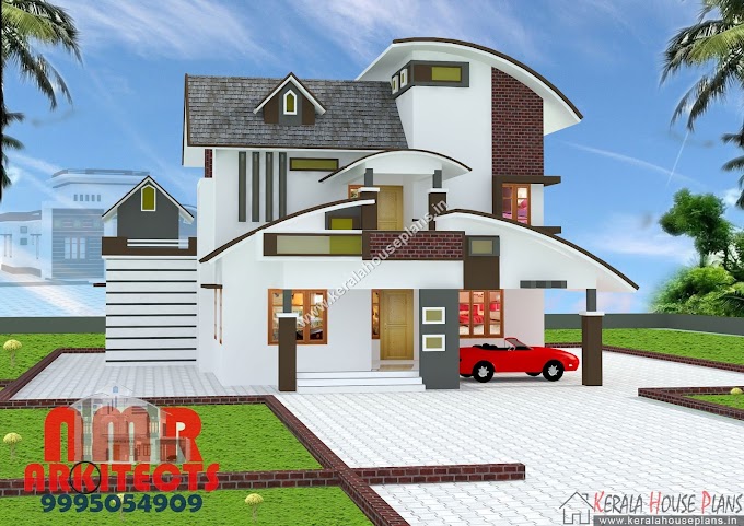 Kerala House Plans Designs Floor And Elevation Kerala House Plans Designs Floor, Curved Roof House Plans