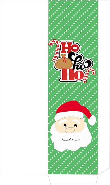 Cajas de Santa Claus para Navidad. Para esta has de imprimir la misma dos veces.