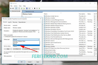 cara mematikan update otomatis di windows 10 7