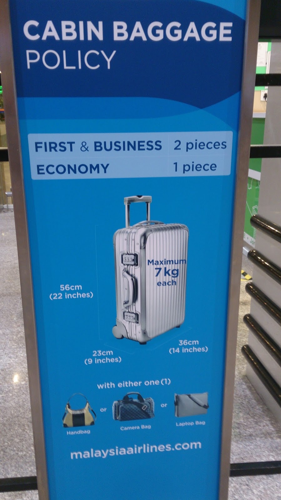 Pengalaman Excess Baggage dengan MAS Airlines