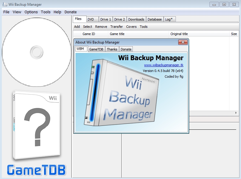 wii backup manager build wii backup manager build