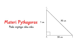 Materi Pythagoras, cara mencari panjang sisi pada segi tiga siku-siku